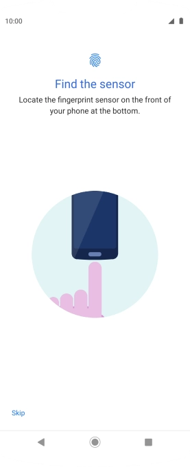 Follow the instructions on the screen to create the phone lock code using your fingerprint.