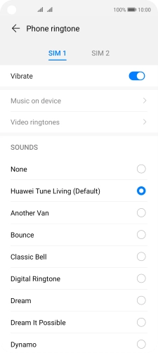 Press the required SIM.