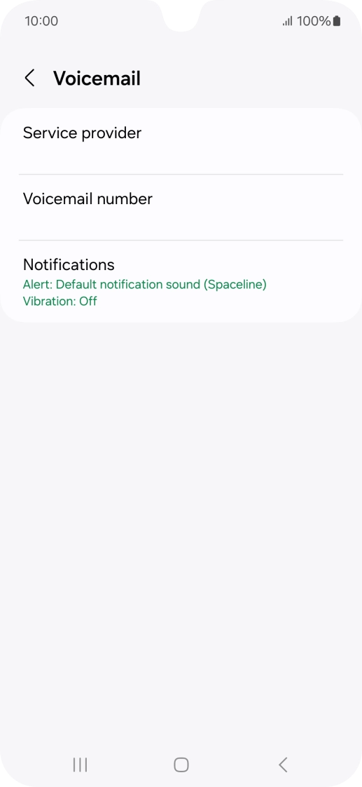 Press Voicemail number.