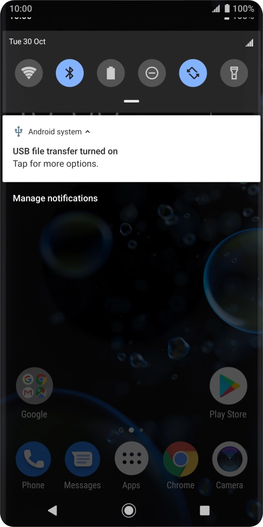 Press Tap for more options..