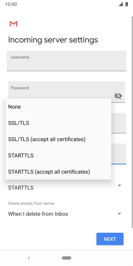 Press None to turn off the function.