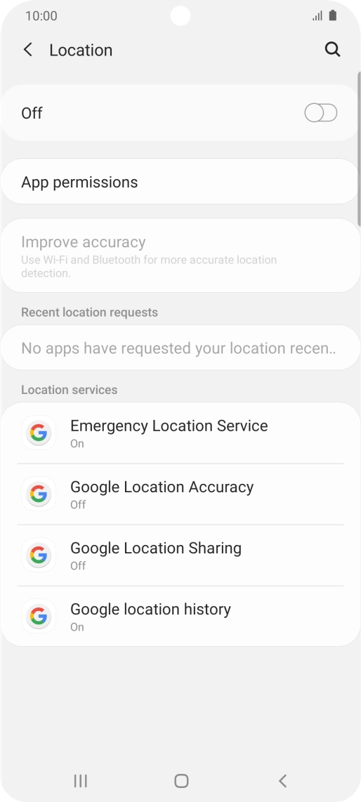 Press the indicator to turn the function on or off.