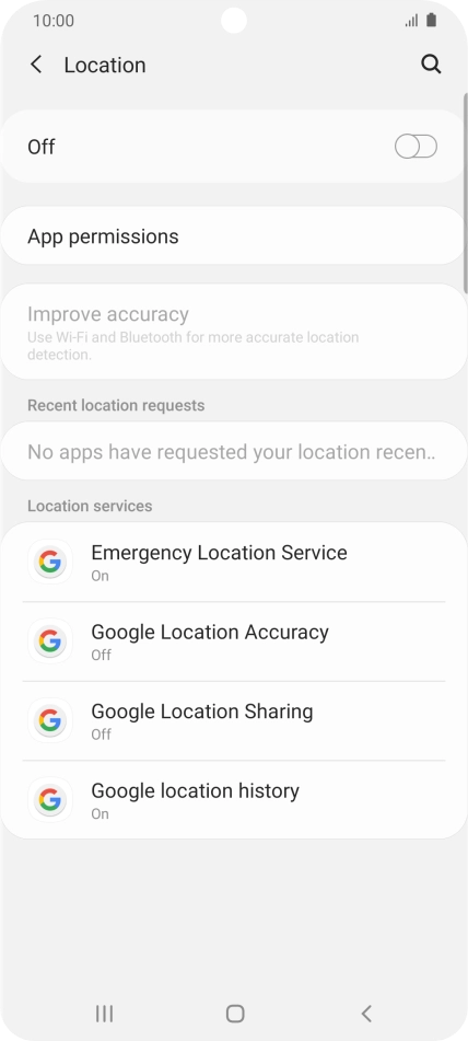 Press the indicator to turn the function on or off.