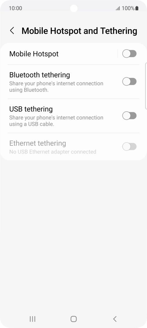 Press Mobile Hotspot.