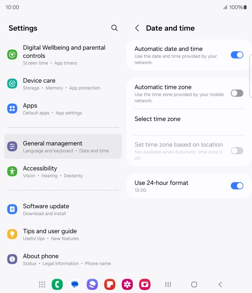 Press the indicator next to 