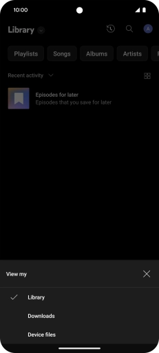 Press the required category and go to the required audio file.