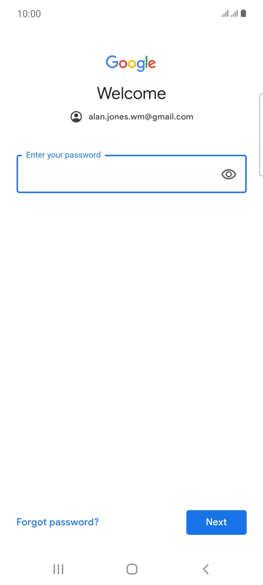 Press the field below 
