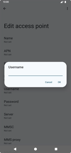 Key in eesecure and press OK.