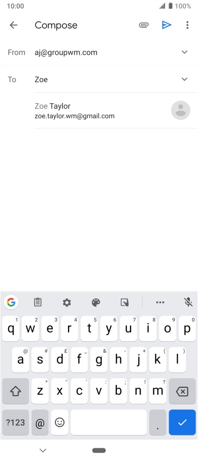 Press the required contact.