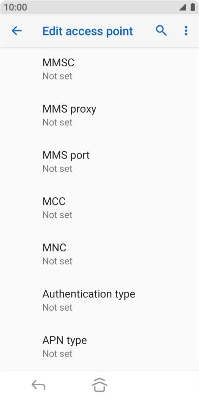 Press MMS proxy.