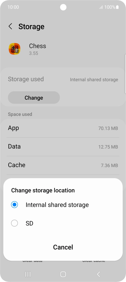 Press the name of the memory card.