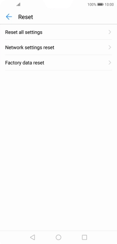 Press Factory data reset.