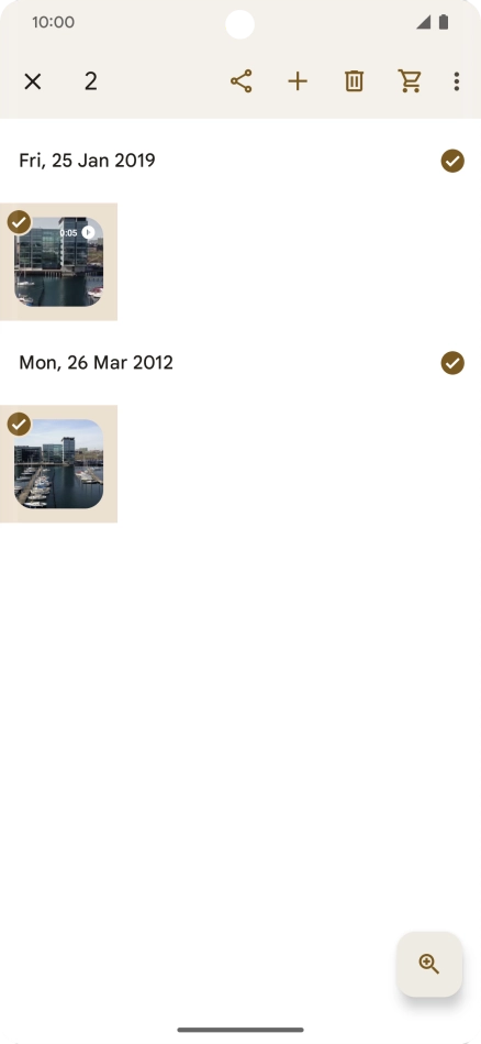 Press the share icon.