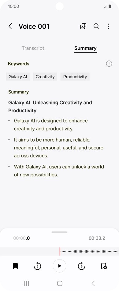 Press the Return key to save the changes.
