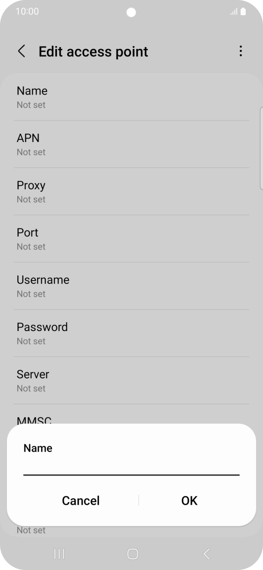 Key in EE MMS and press OK.