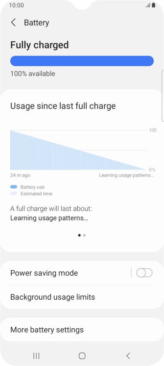 Press Power saving mode.