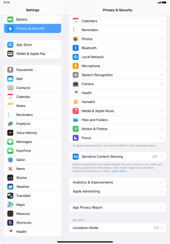 Press App Privacy Report.
