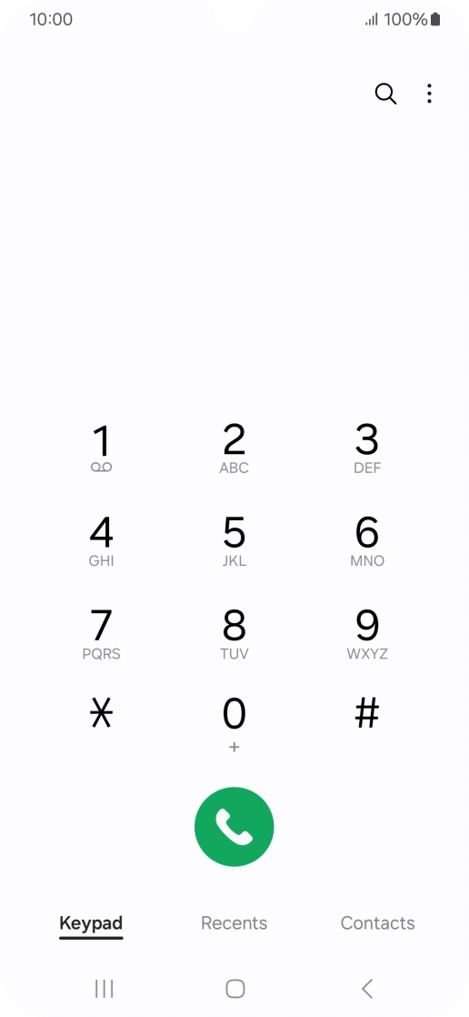 Press the menu icon.