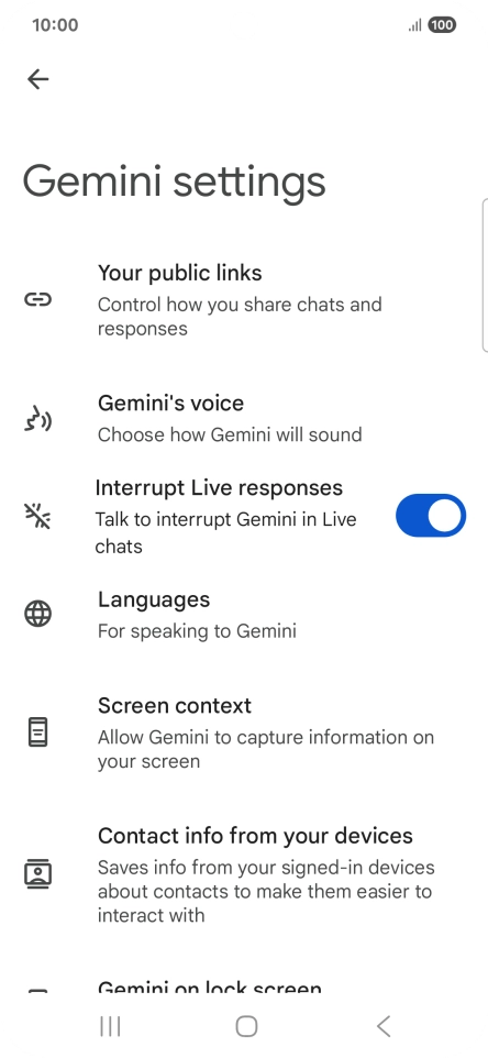 Follow the instructions on the screen to select the required settings.