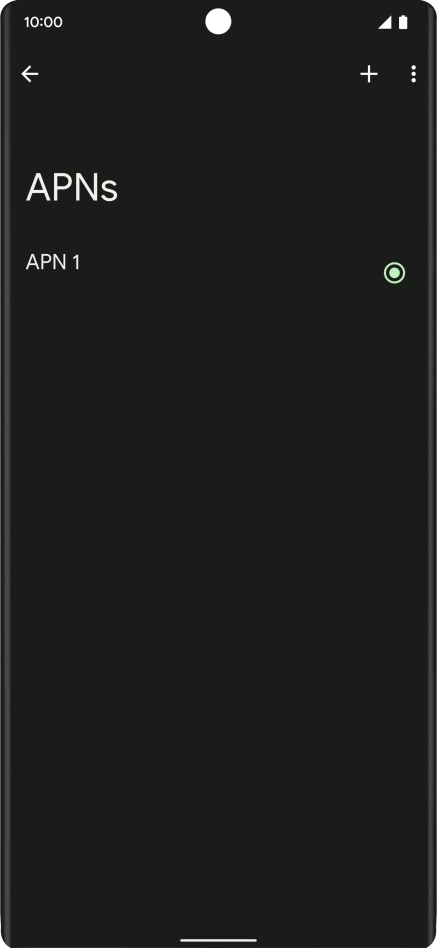 Press the new data connection icon.
