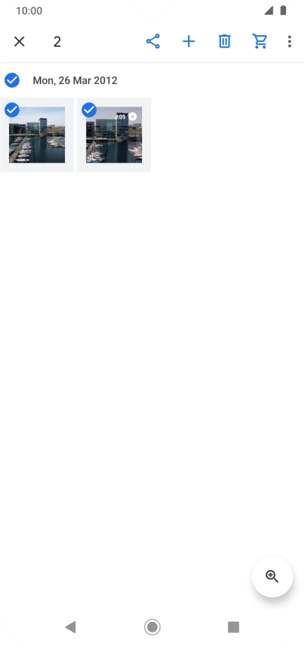 Press the share icon.