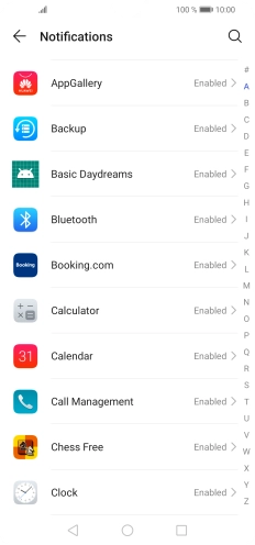 Press the required app.