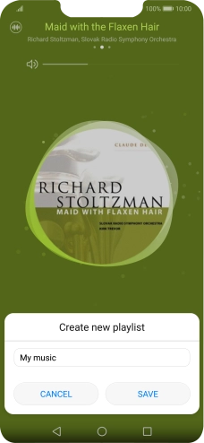 Key in a name for the playlist and press SAVE.