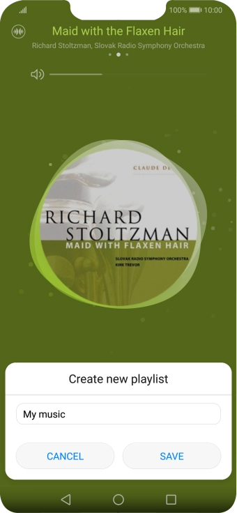 Key in a name for the playlist and press SAVE.