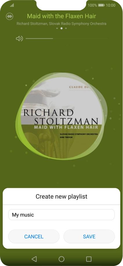 Key in a name for the playlist and press SAVE.