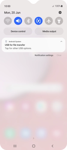 Press Tap for other USB options..