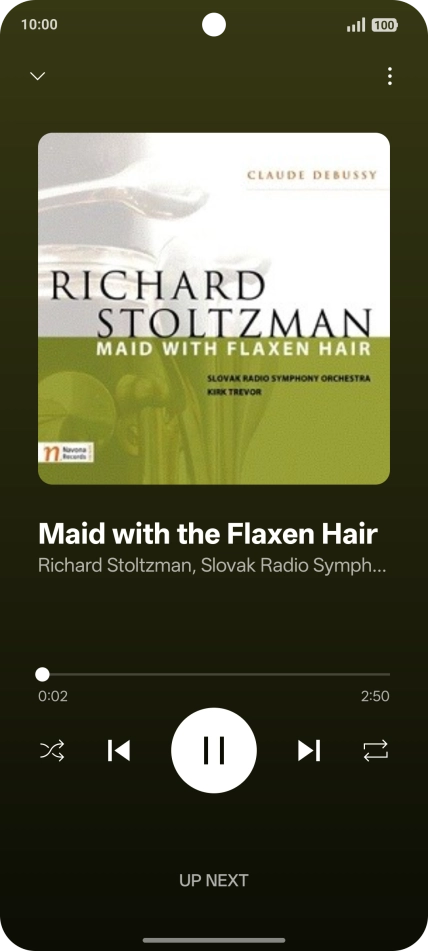 Press arrow right to go to the next audio file.