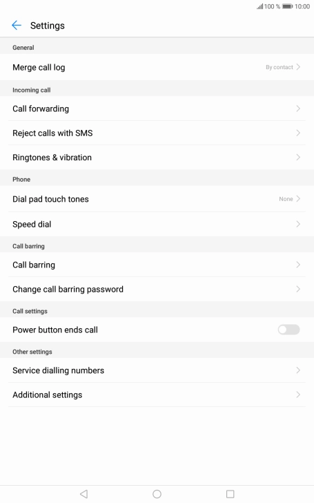 Press Additional settings.