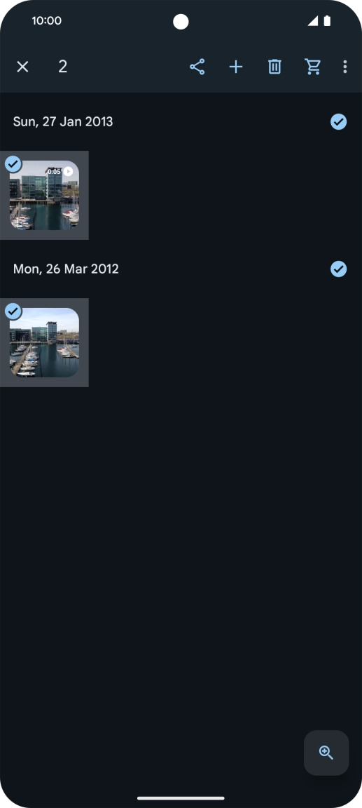 Press the share icon.