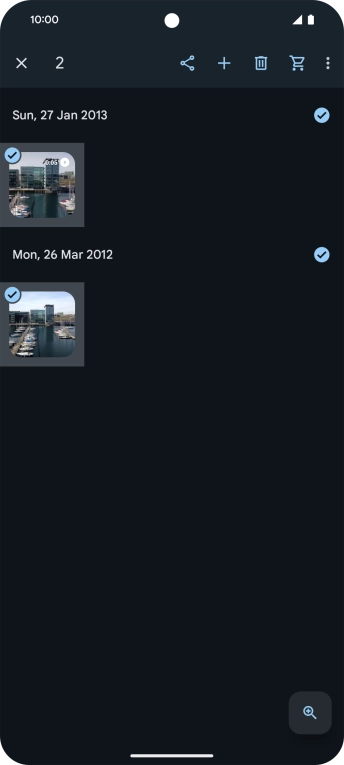 Press the share icon.