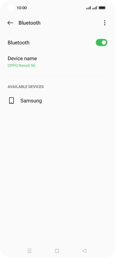 Press the required Bluetooth device and follow the instructions on the screen to pair the device with your phone.