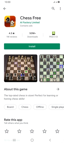 Press Install and follow the instructions on the screen to install the app.