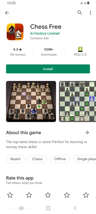 Press Install and follow the instructions on the screen to install the app.