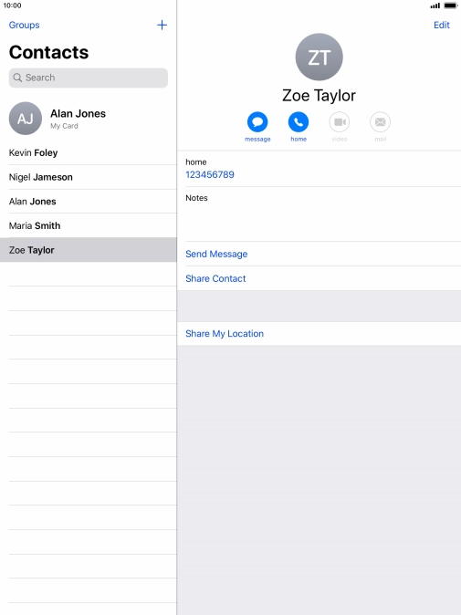 Press the Home key to return to the home screen.