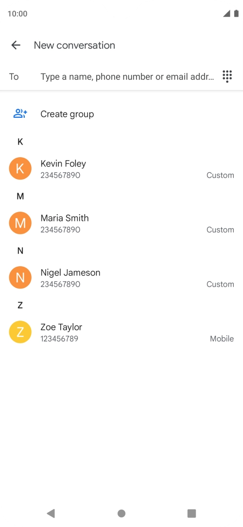 Press the field next to 