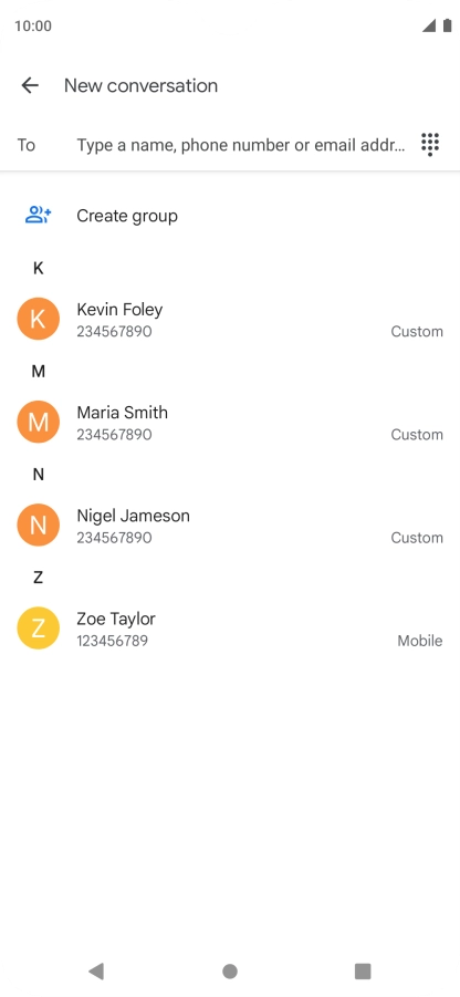 Press the field next to 