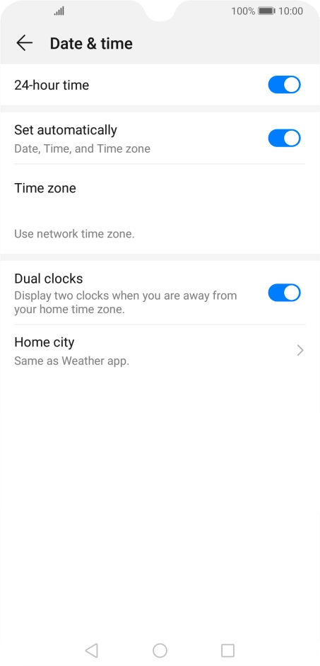 Press the Home key to return to the home screen.