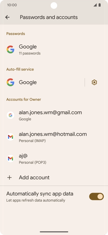 Press the indicator next to 