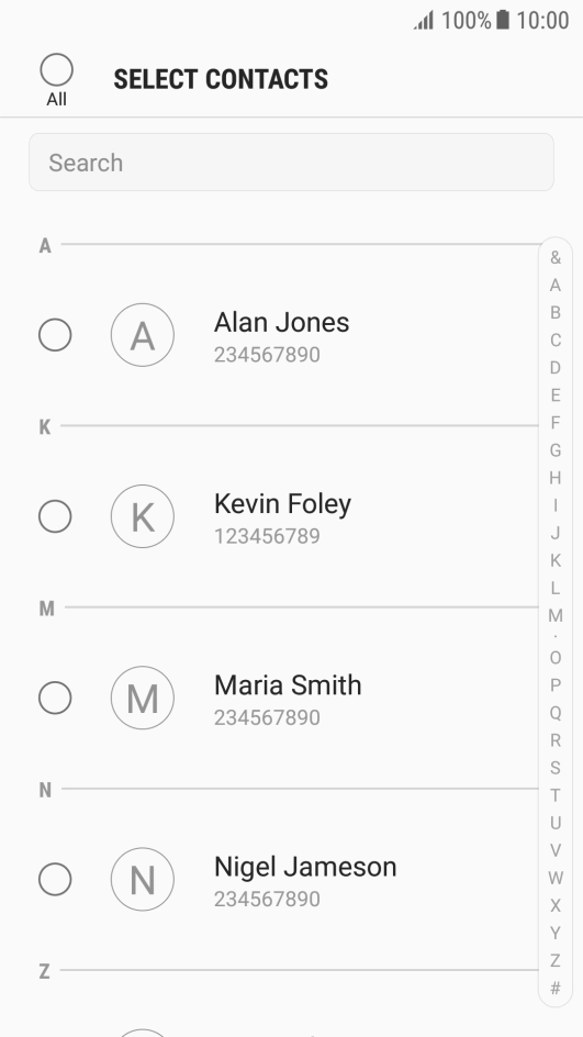 Press the field above 