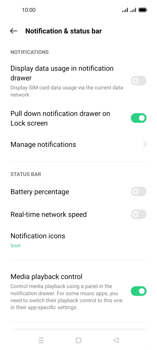 Press Manage notifications.