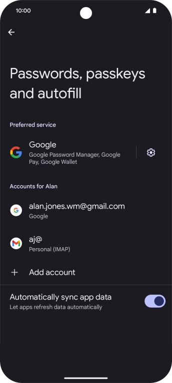 Press the indicator next to 