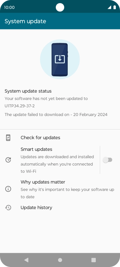 Press Check for updates. If a new software version is available, it's displayed. Follow the instructions on the screen to update the phone software.
