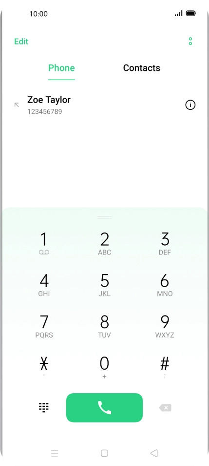 Press the menu icon.