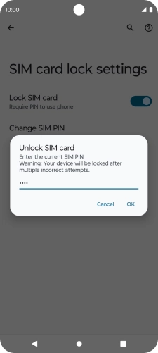 Key in your PIN and press OK. The default PIN is 1111.