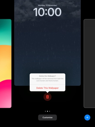 Press Delete This Wallpaper.