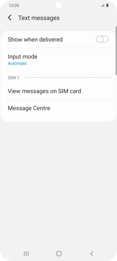 Press Message Centre.